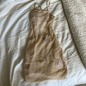 NWOT PrettyLittleThing Cream Mesh cover up